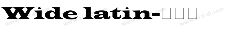 Wide latin字体转换